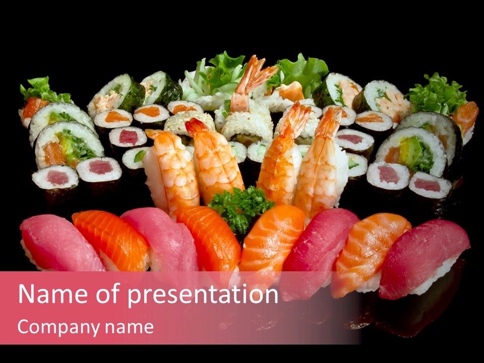 Oriental Culture Salmon PowerPoint Template
