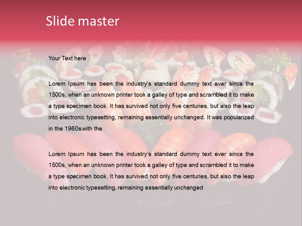 Oriental Culture Salmon PowerPoint Template