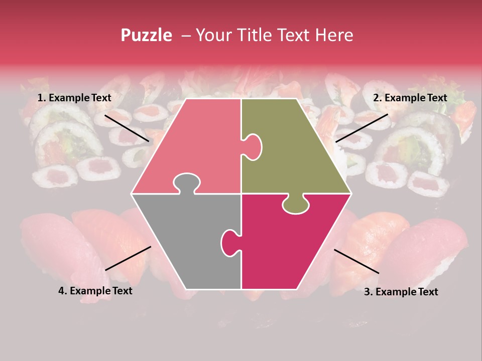 Oriental Culture Salmon PowerPoint Template