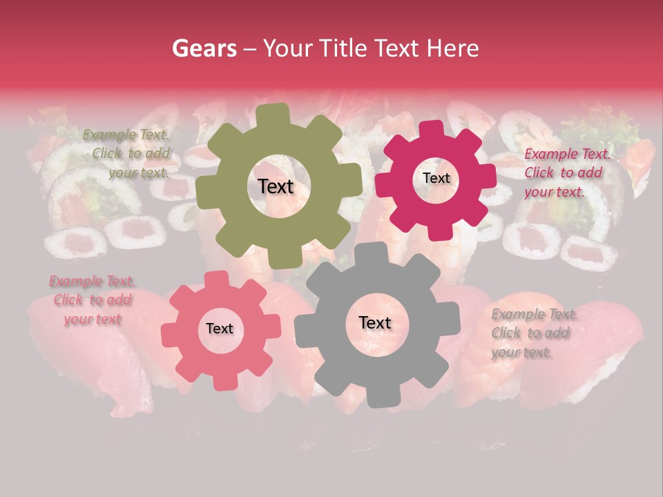 Oriental Culture Salmon PowerPoint Template