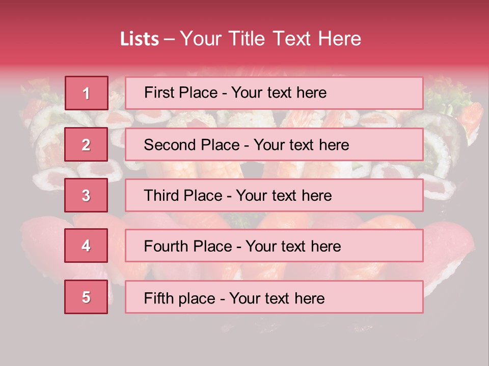 Oriental Culture Salmon PowerPoint Template