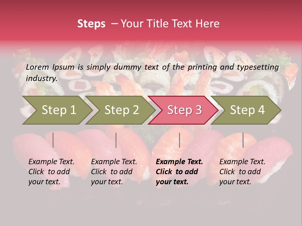 Oriental Culture Salmon PowerPoint Template