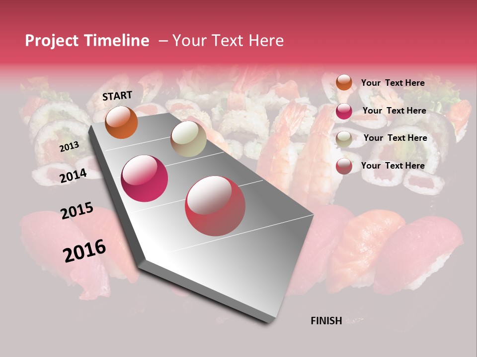 Oriental Culture Salmon PowerPoint Template