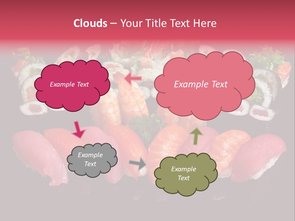 Oriental Culture Salmon PowerPoint Template