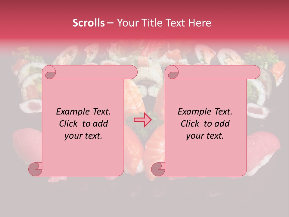 Oriental Culture Salmon PowerPoint Template