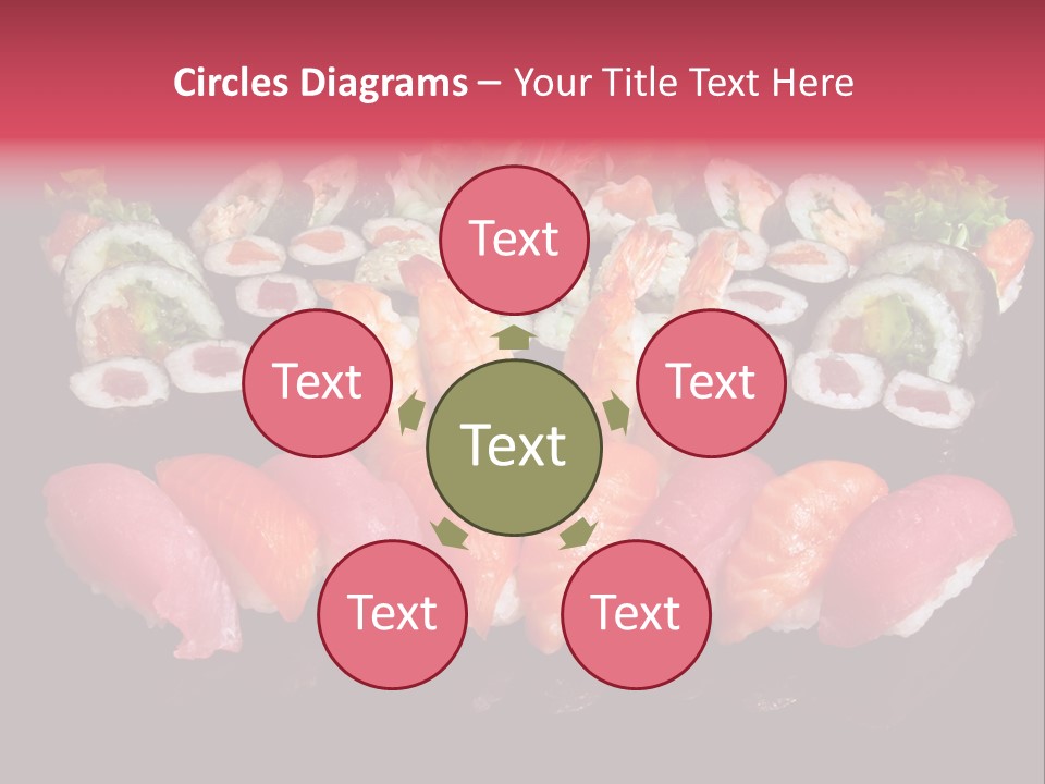 Oriental Culture Salmon PowerPoint Template