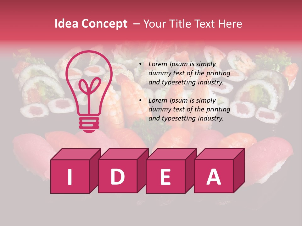 Oriental Culture Salmon PowerPoint Template