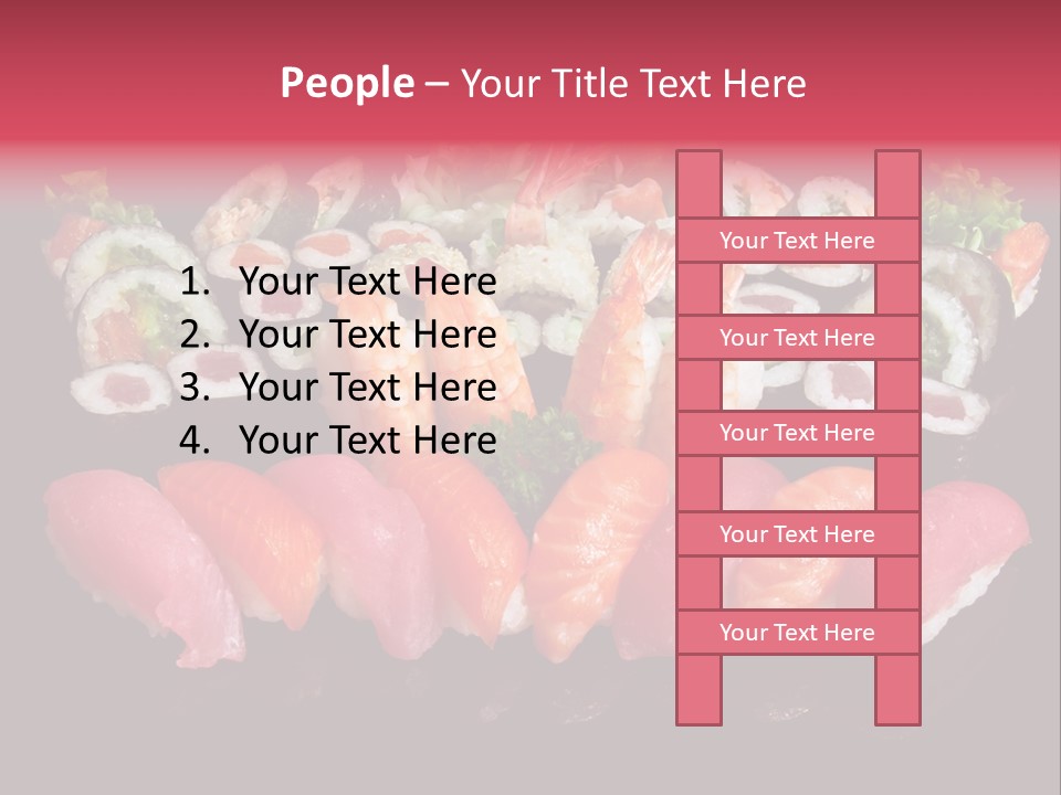 Oriental Culture Salmon PowerPoint Template