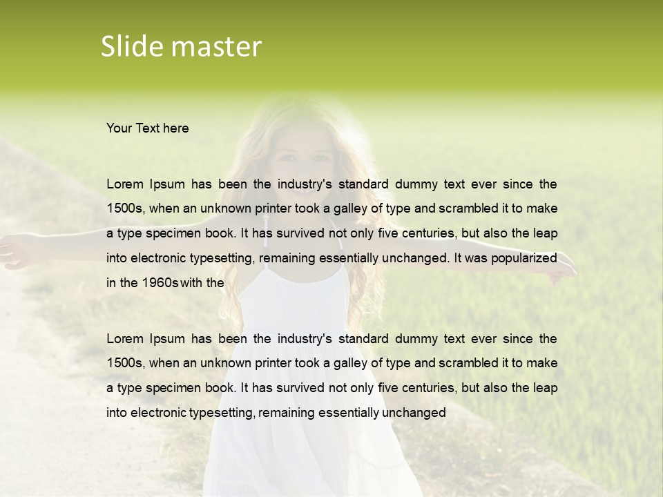 Pretty Curly Beauty PowerPoint Template