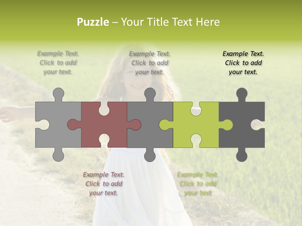 Pretty Curly Beauty PowerPoint Template