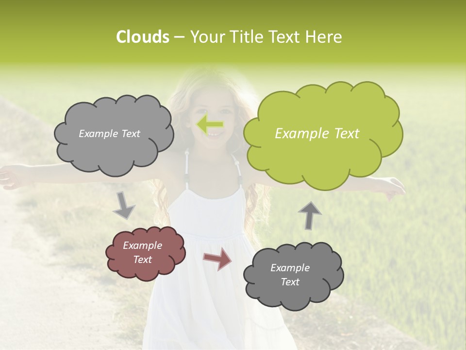 Pretty Curly Beauty PowerPoint Template