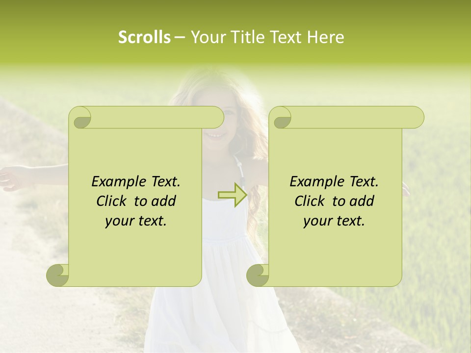 Pretty Curly Beauty PowerPoint Template