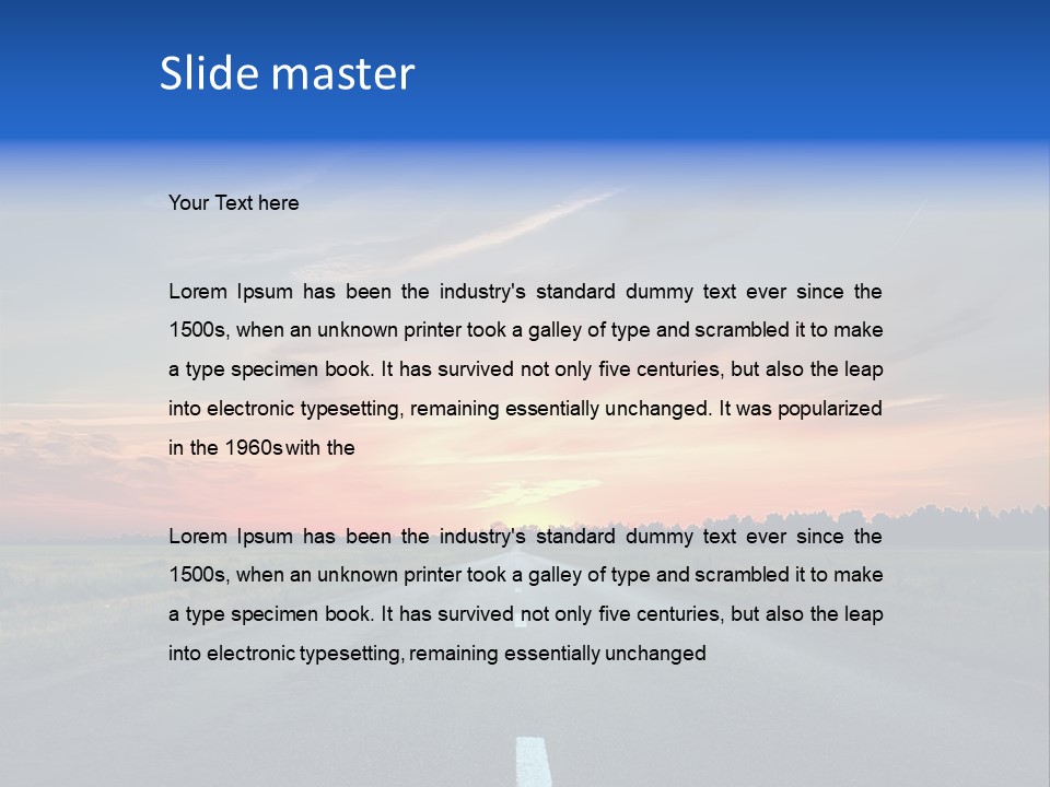 Sun Landscape Nowhere PowerPoint Template