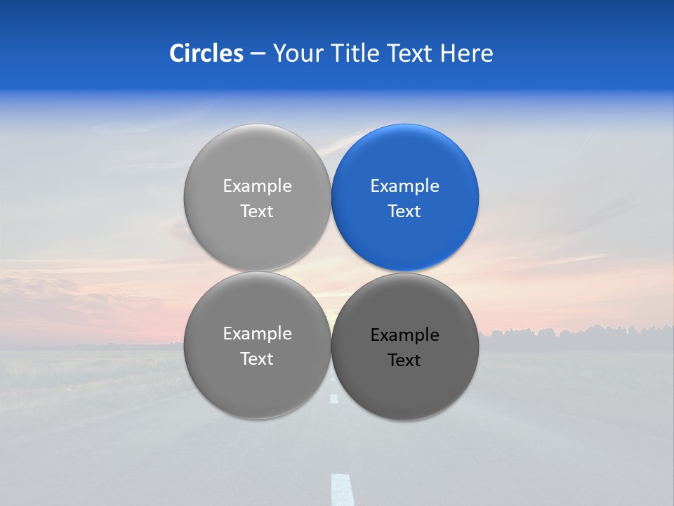 Sun Landscape Nowhere PowerPoint Template