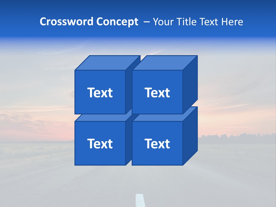 Sun Landscape Nowhere PowerPoint Template