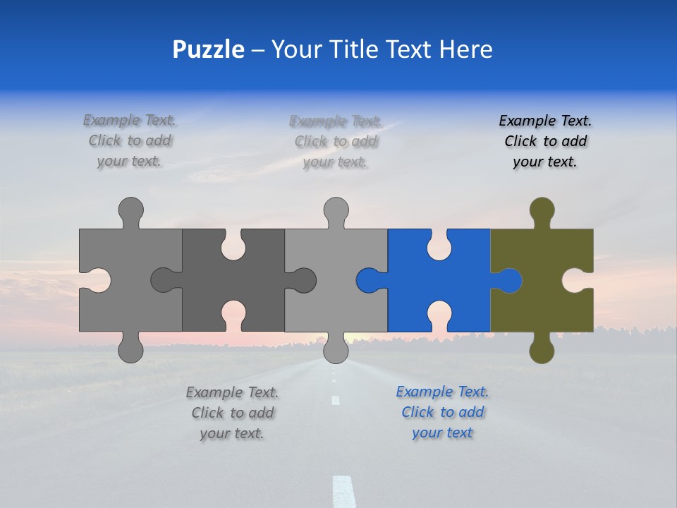 Sun Landscape Nowhere PowerPoint Template