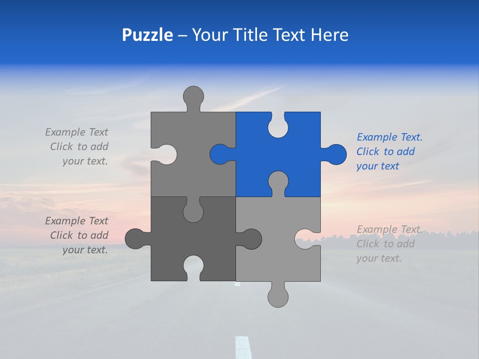 Sun Landscape Nowhere PowerPoint Template