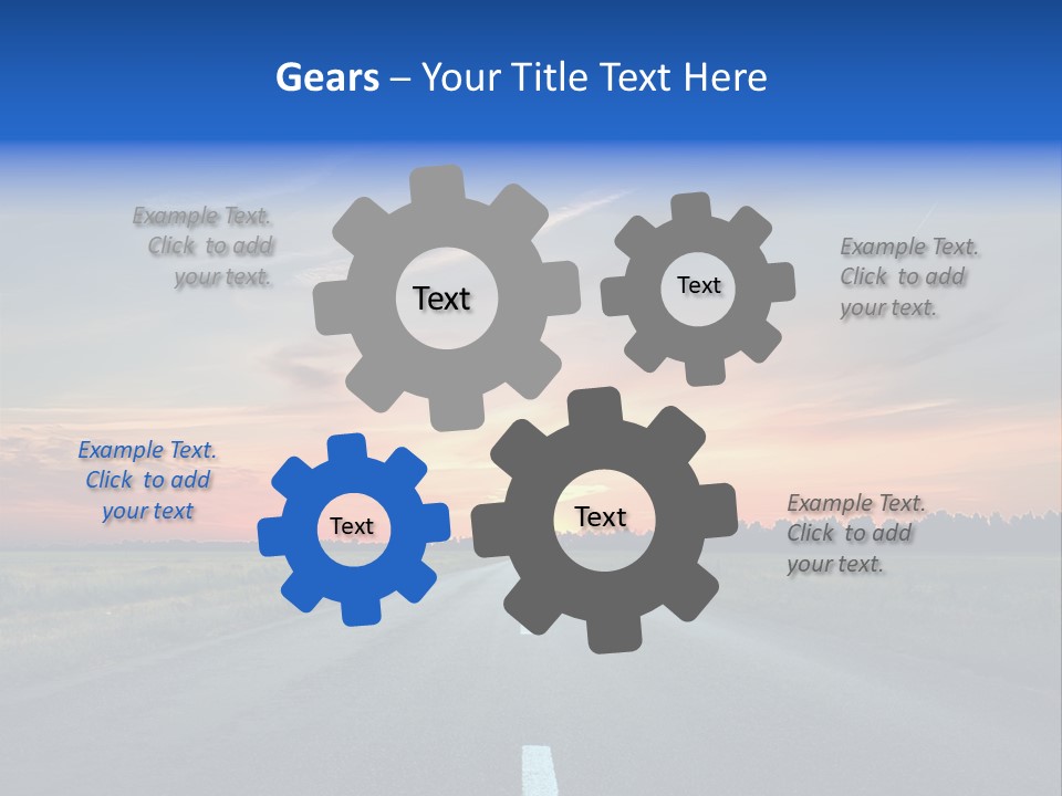 Sun Landscape Nowhere PowerPoint Template