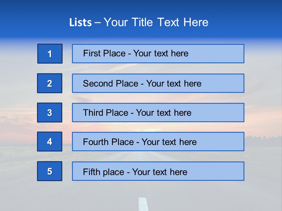Sun Landscape Nowhere PowerPoint Template