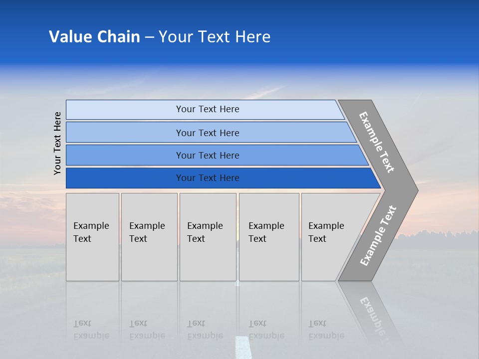 Sun Landscape Nowhere PowerPoint Template