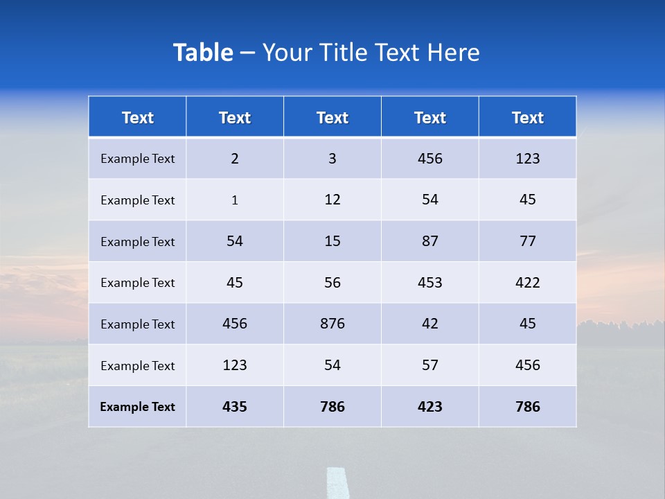 Sun Landscape Nowhere PowerPoint Template