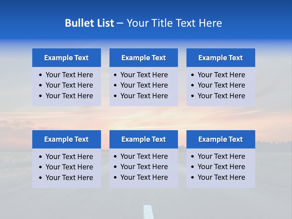 Sun Landscape Nowhere PowerPoint Template
