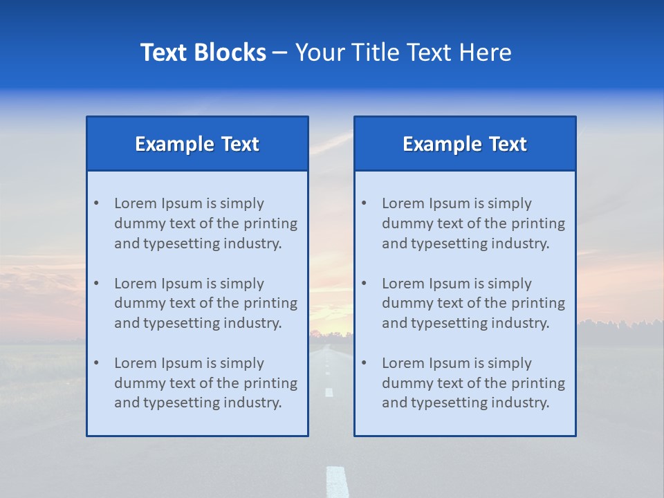 Sun Landscape Nowhere PowerPoint Template