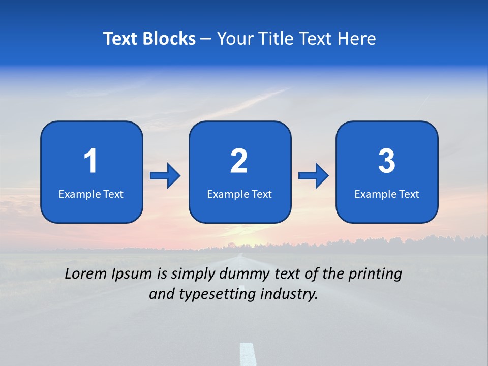 Sun Landscape Nowhere PowerPoint Template