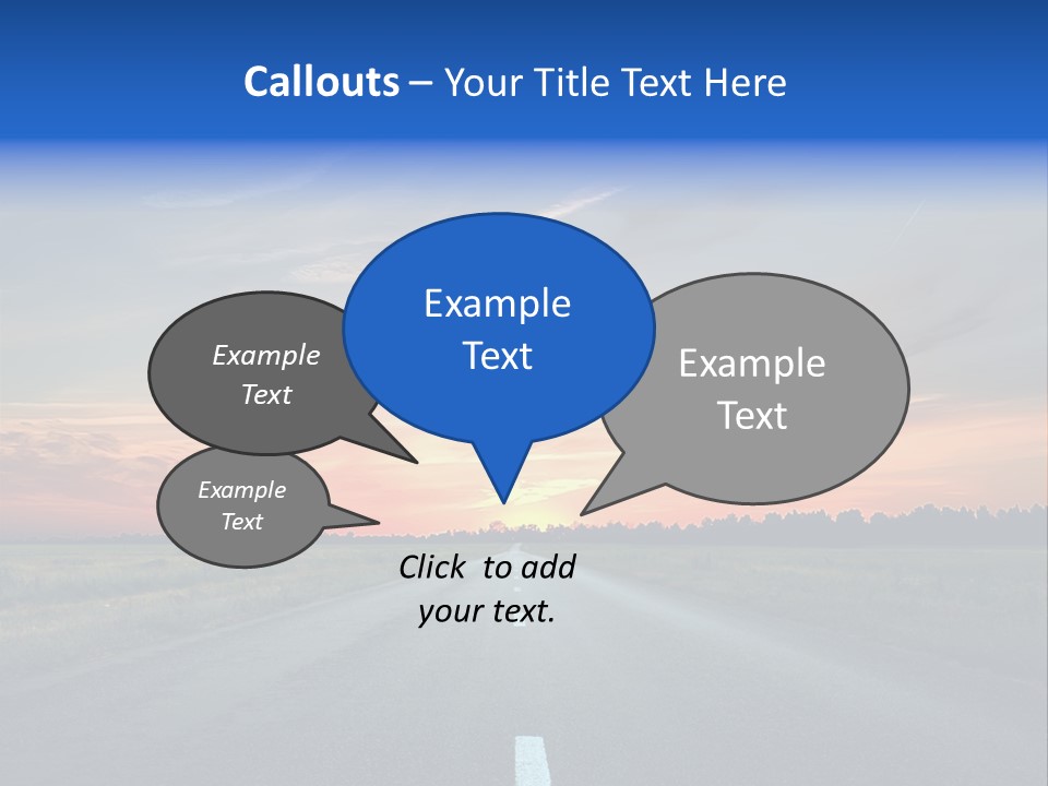 Sun Landscape Nowhere PowerPoint Template