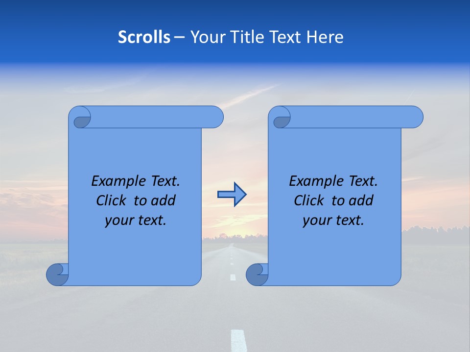 Sun Landscape Nowhere PowerPoint Template