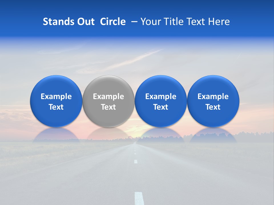 Sun Landscape Nowhere PowerPoint Template