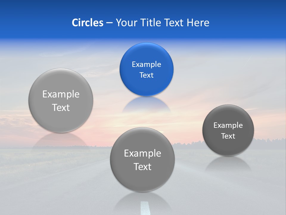 Sun Landscape Nowhere PowerPoint Template