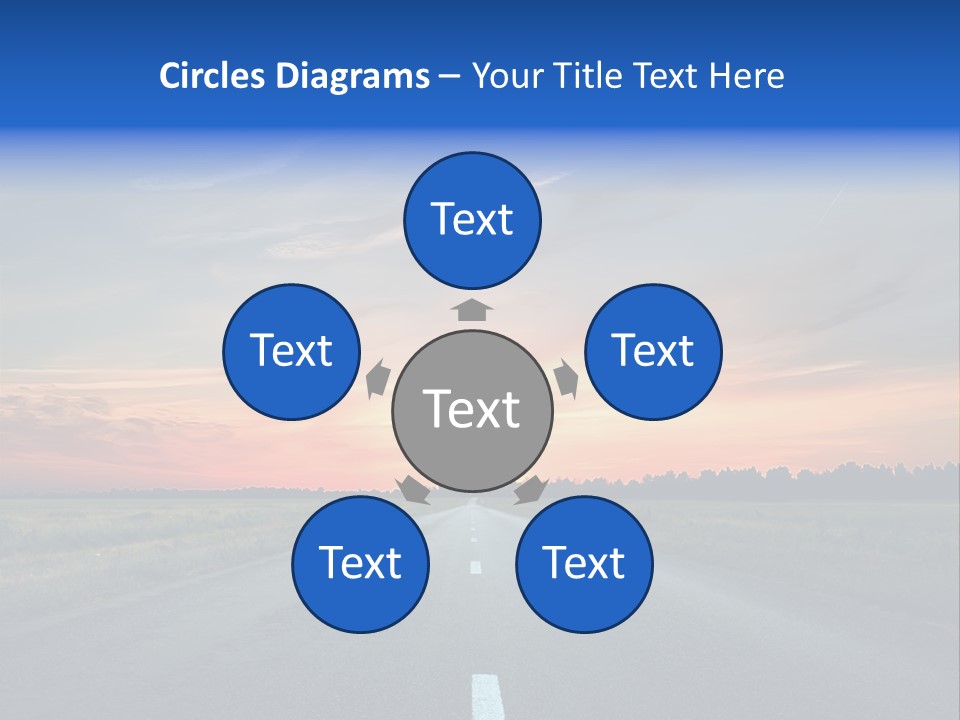 Sun Landscape Nowhere PowerPoint Template