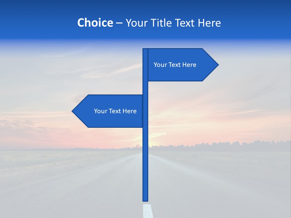 Sun Landscape Nowhere PowerPoint Template