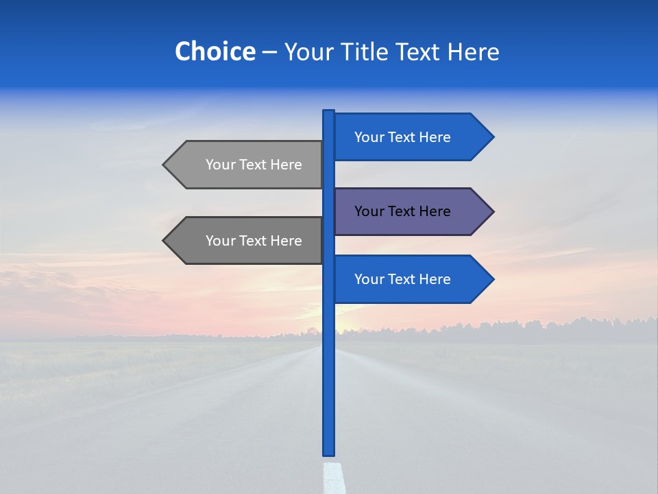 Sun Landscape Nowhere PowerPoint Template