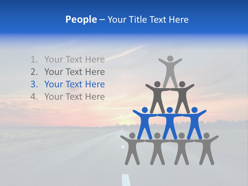 Sun Landscape Nowhere PowerPoint Template