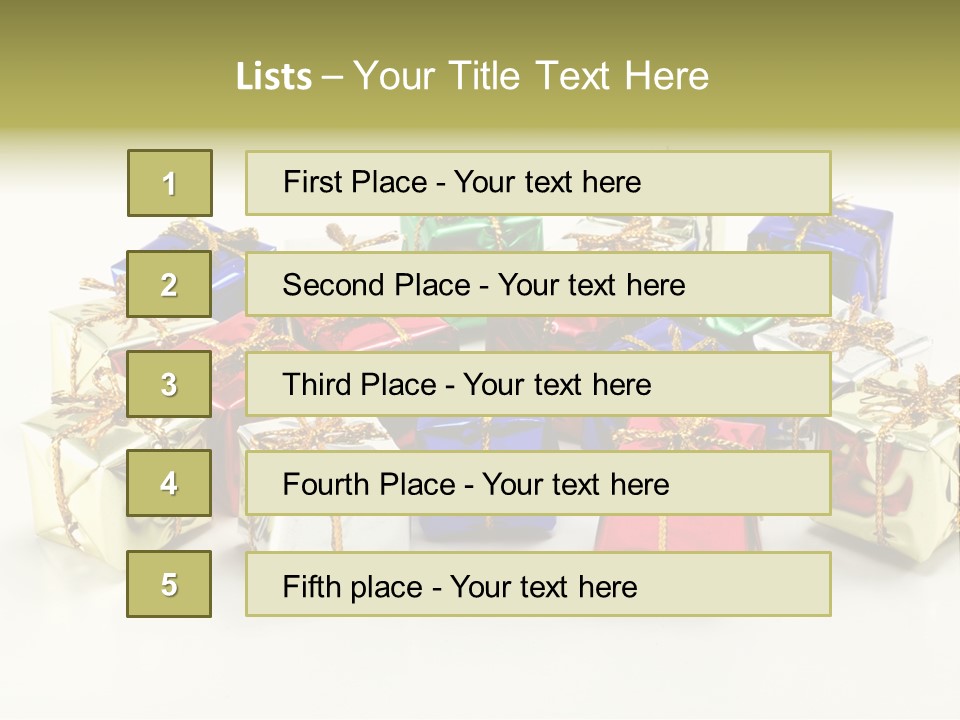 Box Congratulation Render PowerPoint Template