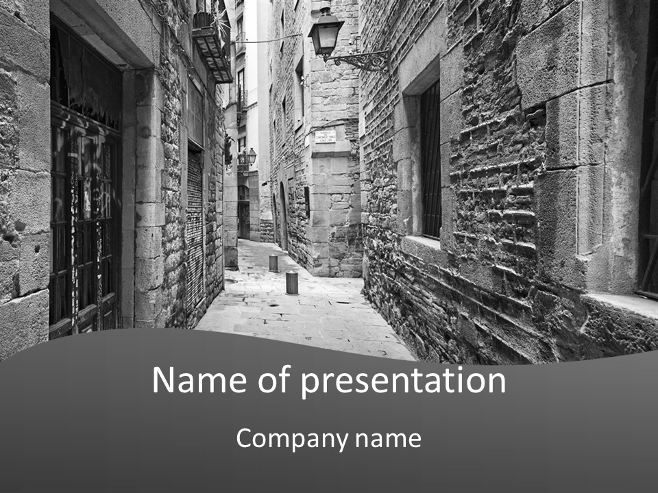 Street Spain Gothic PowerPoint Template