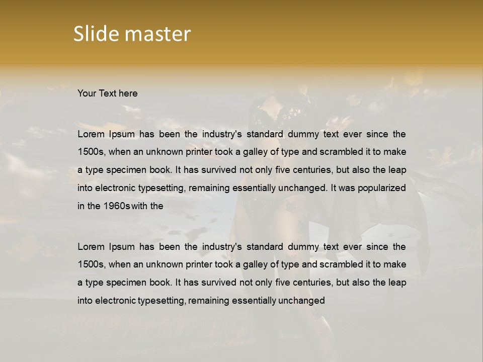 Woman Beautiful Autumn PowerPoint Template