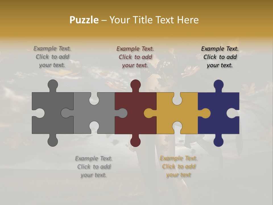 Woman Beautiful Autumn PowerPoint Template