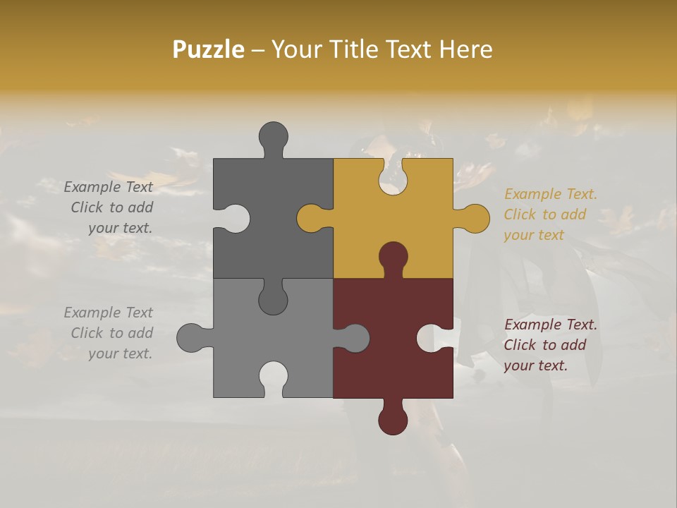 Woman Beautiful Autumn PowerPoint Template