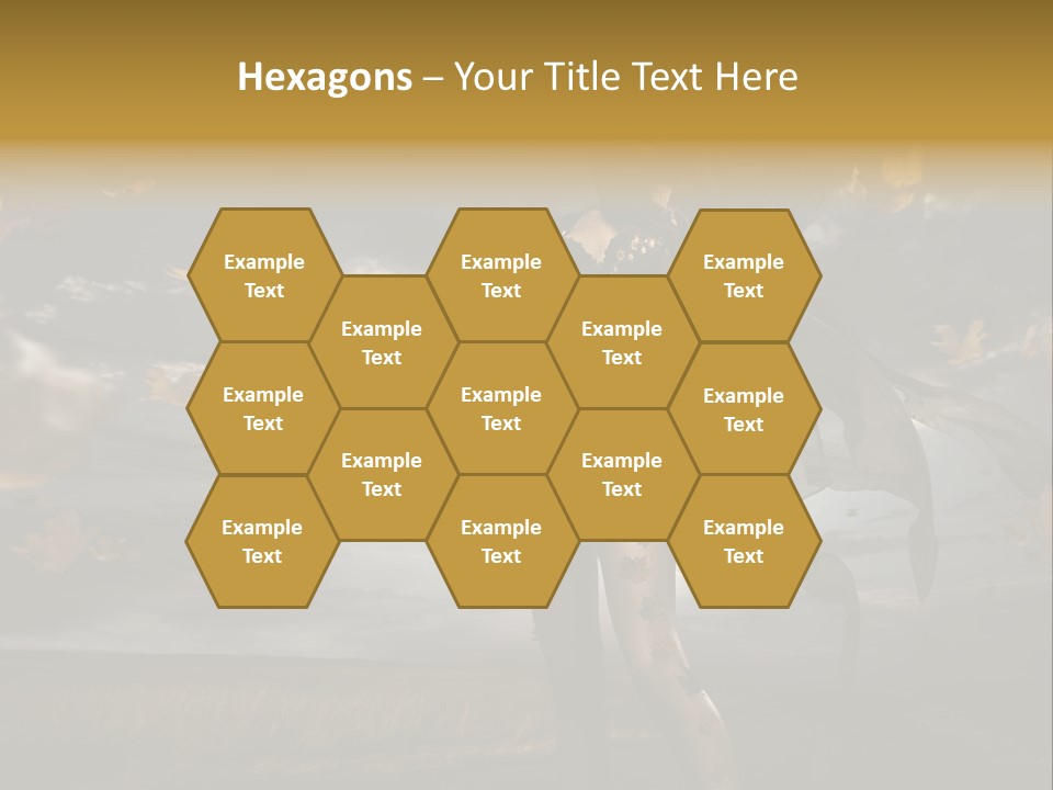 Woman Beautiful Autumn PowerPoint Template