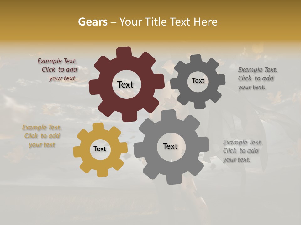 Woman Beautiful Autumn PowerPoint Template