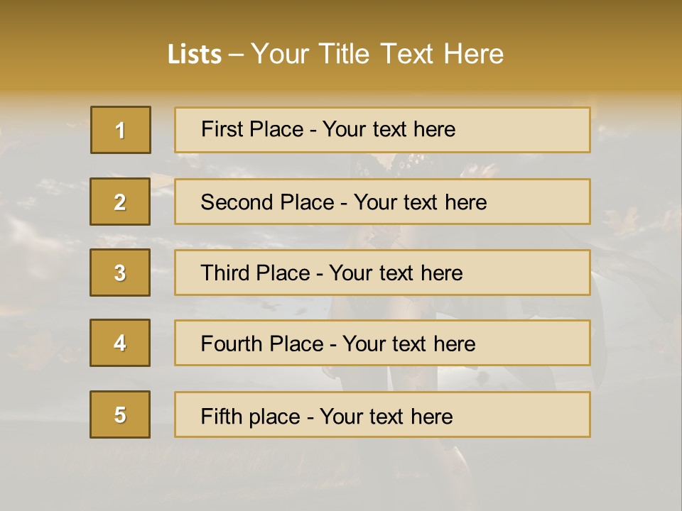 Woman Beautiful Autumn PowerPoint Template