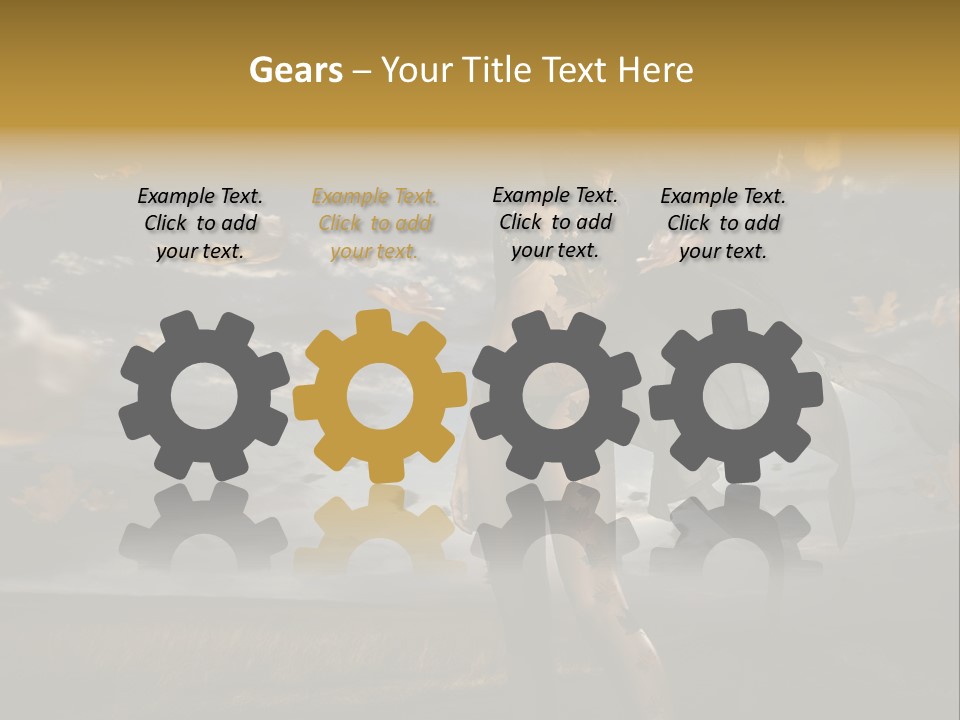 Woman Beautiful Autumn PowerPoint Template