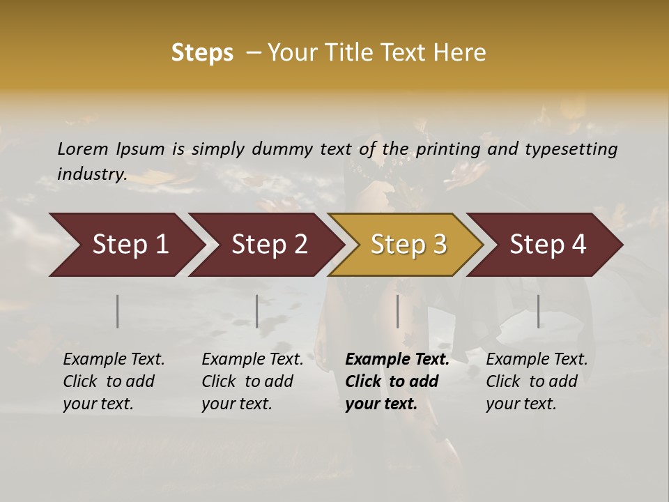 Woman Beautiful Autumn PowerPoint Template