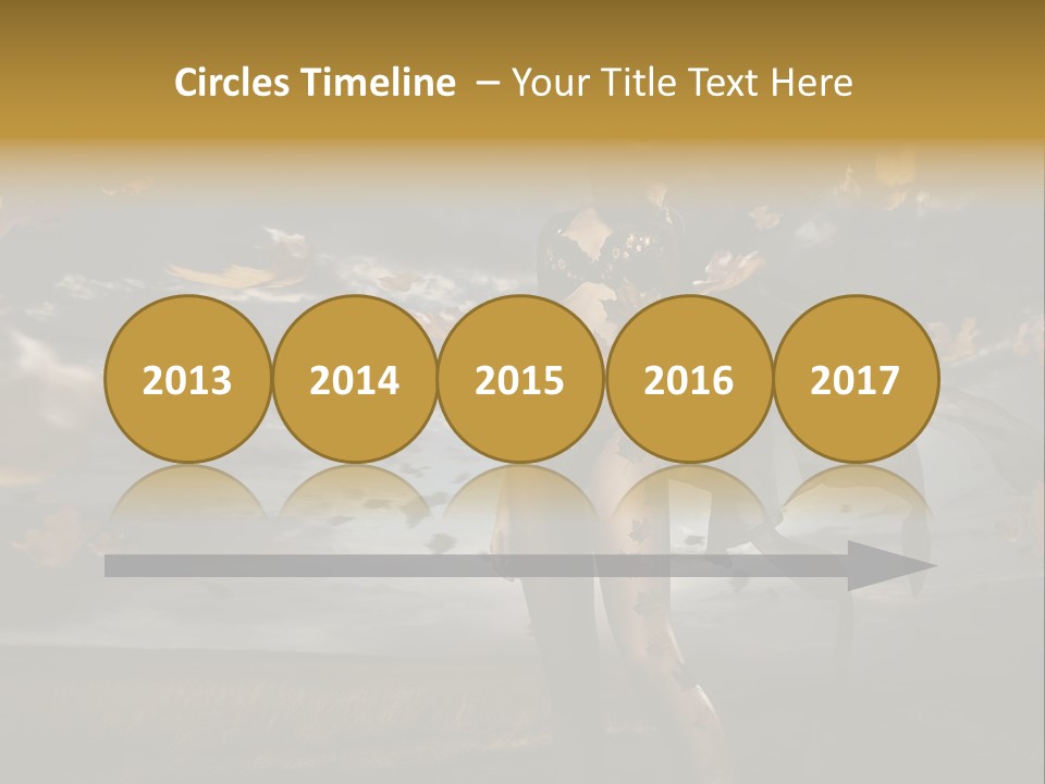 Woman Beautiful Autumn PowerPoint Template