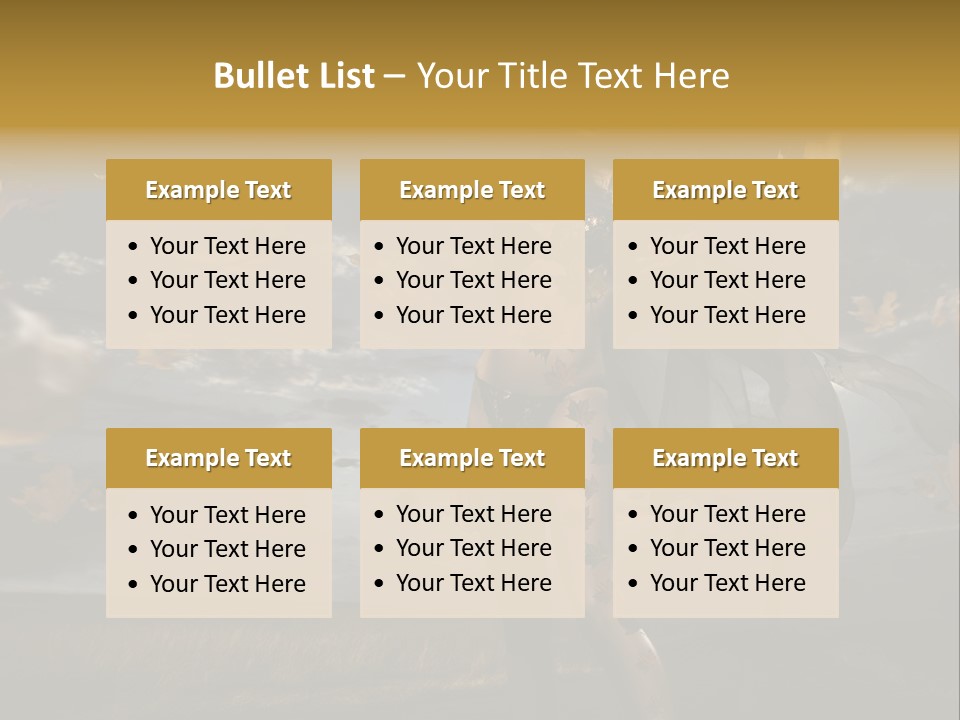 Woman Beautiful Autumn PowerPoint Template