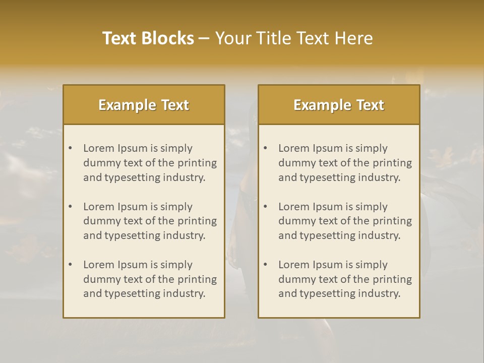 Woman Beautiful Autumn PowerPoint Template