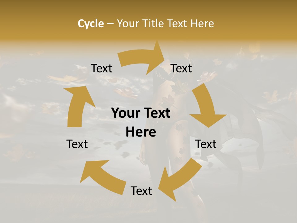 Woman Beautiful Autumn PowerPoint Template